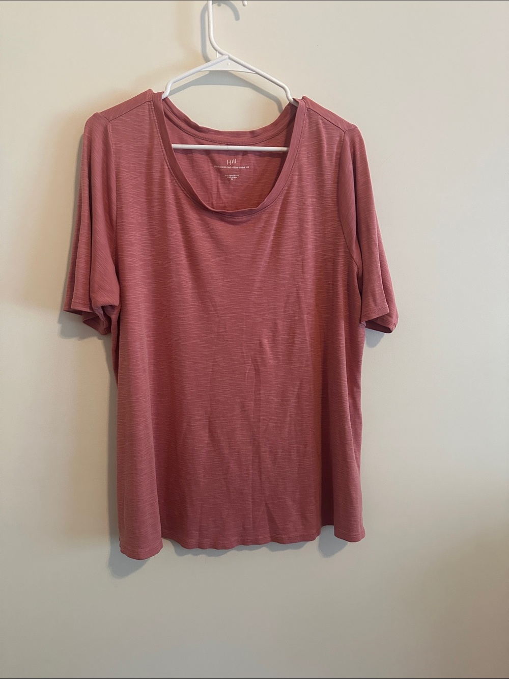 J. Jill Short Sleeve scoop Neck Tee Dusty Rose